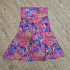 LuLaRoe Azure Watercolor Skirt